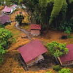Imagen aérea del Refugio Munay